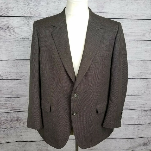 Kingsridge Men's 42 Button Front Blazer Sport Coat Suit Jacket Brown - Picture 2 of 8